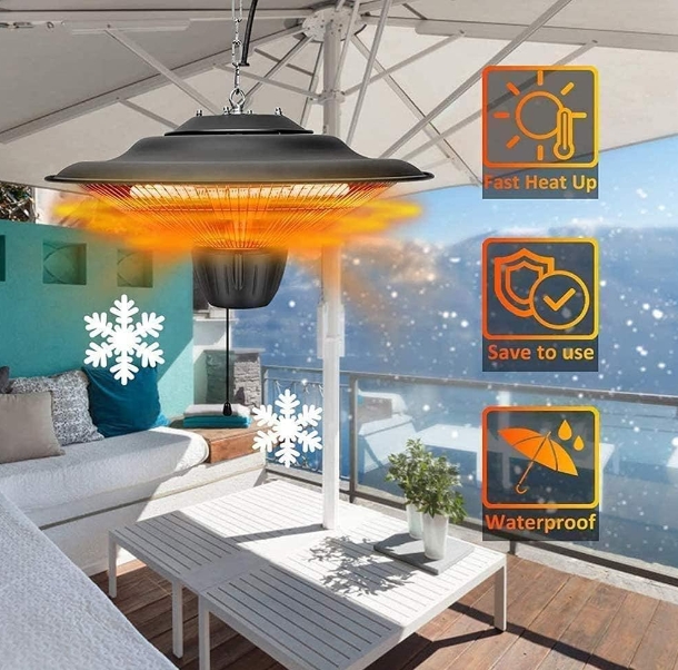 Waterproof infrared table heater